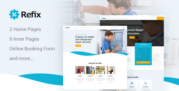 Refix - Fridge & Freezer Repair Company PSD Template