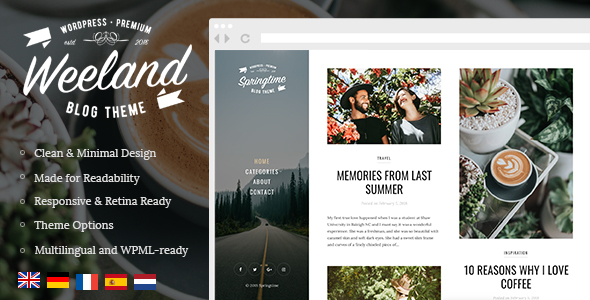 Weeland v1.3 - Masonry Lifestyle WordPress Blog Theme