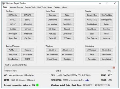 Download Windows Repair Toolbox 3.0.4.8 Portable