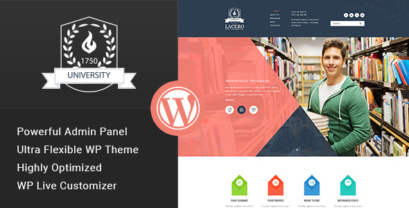 Download Lacero v1.2 – Education & University WordPress Theme | Free Nulled Scripts