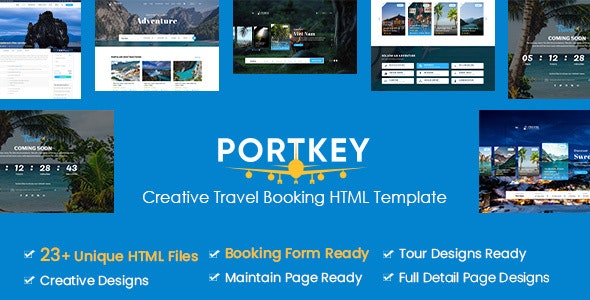 PortKey v1.0 - Creative Tour Travel Booking HTML5 Template