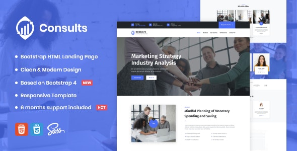 Consults v1.0 - Consulting and Finance HTML Landing Page Template