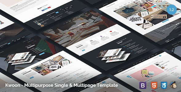 Kwoon v1.2.6 - Multipurpose Single/Multi-page Template