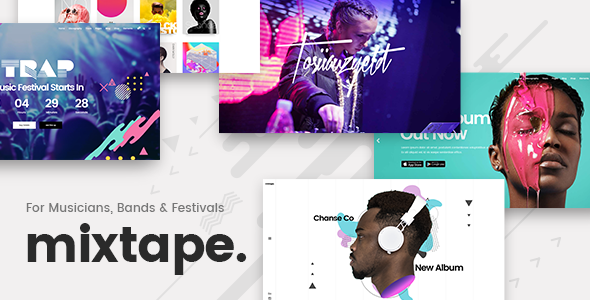 Mixtape v1.8 - Music Theme for Artists, Bands, and Festivals