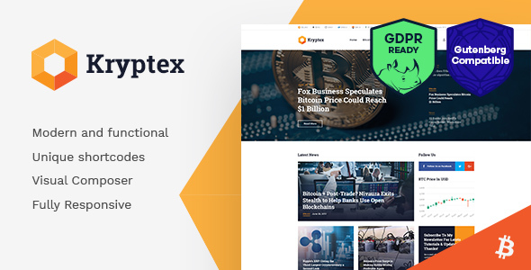 Kryptex v1.2.1 - Cryptocurrency & Mining WordPress Theme