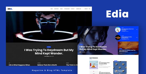 Edia v1.0 - Blog and Magazine HTML Template