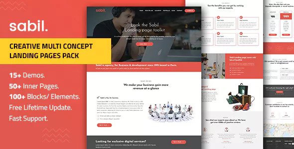Sabil - Multipurpose Bootstrap Landing Page Templates