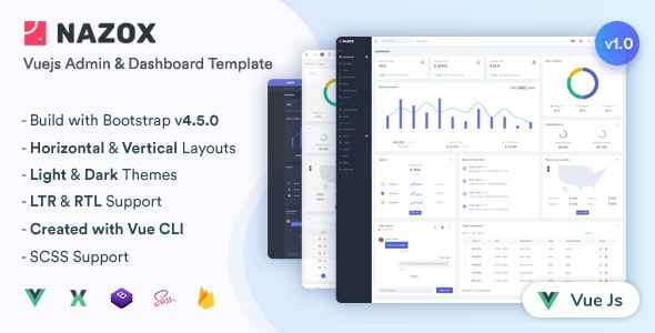 Download Nazox v1.0 – Vuejs Admin & Dashboard Template | Free Nulled Scripts