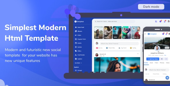 Simplest v1.0 - Online Community HTML Template