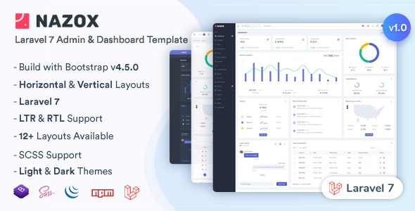 Download Nazox v1.0 – Laravel Admin & Dashboard Template | Free Nulled Scripts