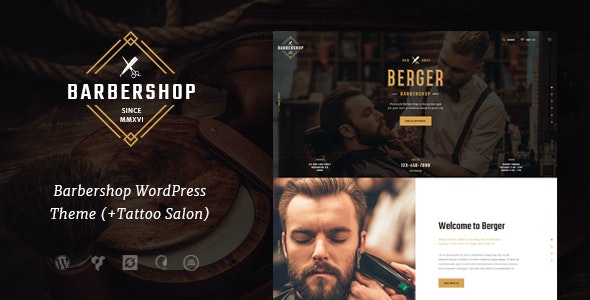 Berger v1.1.1 - Barbershop & Tattoo WordPress Theme