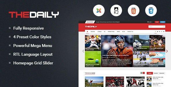 Download TheDaily v3.9.6 – Responsive News Portal Joomla Template | Free Nulled Scripts