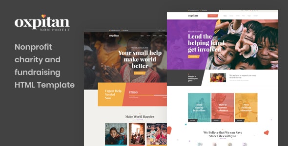 Oxpitan v1.0 - Nonprofit Charity and Fundraising HTML5 Template