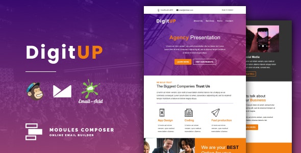 Digitup v1.0 - Responsive Email for Agencies, Startups & Creative Teams with Online Builder