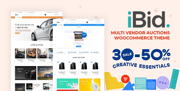 iBid v2.1 - Multi Vendor Auctions WooCommerce Theme