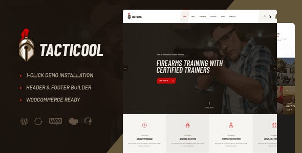 Tacticool v1.0 - Shooting Range & Gun Store WordPress Theme