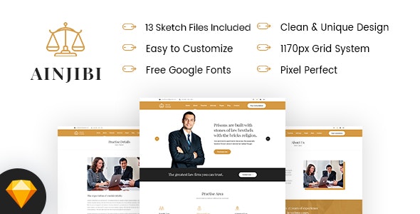 Download Ainjibi v1.0 – Attorney and Lawyer Sketch Template | Free Nulled Scripts