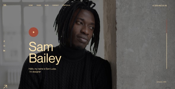 SamBailey v1.0 - Personal CV/Resume Figma Template