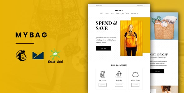 MyBag v1.0 - E-commerce Responsive Email for Fashion & Accessories with Online Builder