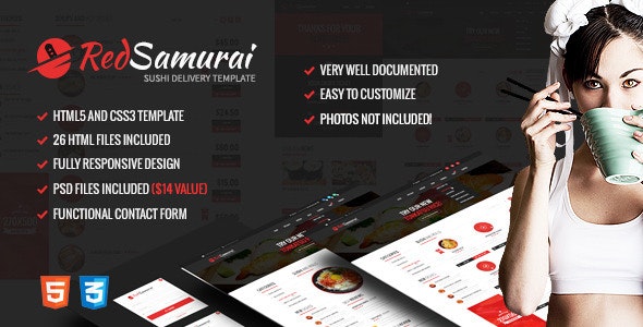 Red Samurai - HTML5 and CSS3 Responsive Template - updated