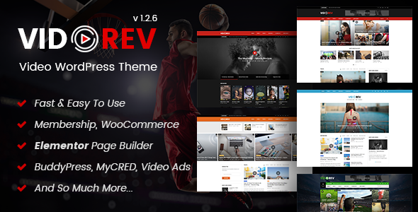 VidoRev v1.2.6 - Video WordPress Theme