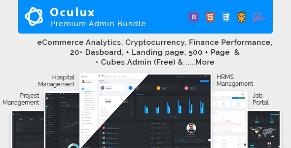 Oculux Mega Bundle v2.7.0 - Responsive Admin Dashboard Template & ui kit