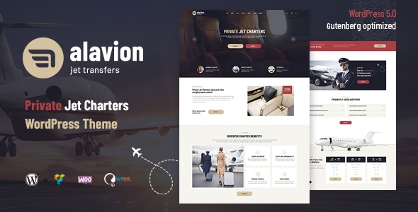 Alavion v1.1.3 - Private Jet Charters WordPress Theme