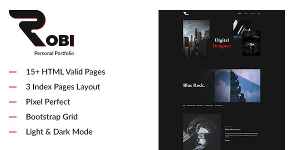 Robi v1.0 - Creative and Personal Portfolio HTML5 Template