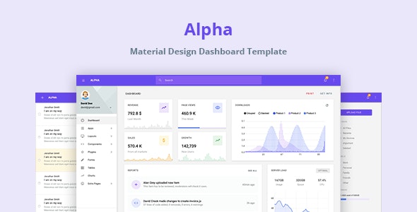 Alpha v1.0 - Material Design Admin Template