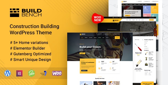 Buildbench v1.8 - Construction Building WordPress Theme