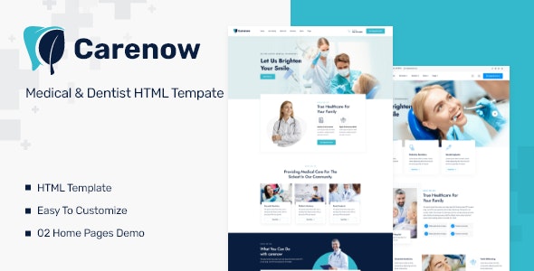Carenow v1.0.1 – Medical & Dentist HTML Tempate