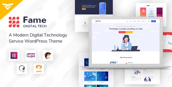 Fame v1.2 - Digital Technology/Service WordPress Theme
