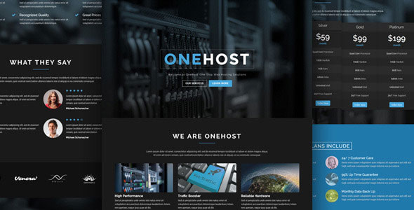 Onehost v1.1.2 - One Page Responsive Hosting Template