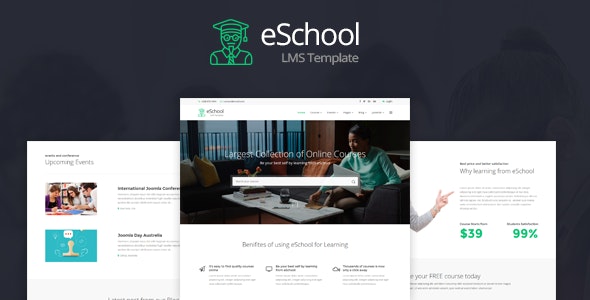 eSchool v1.0 - Education & Joomla LMS Template