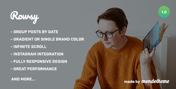 Rowsy v1.0 - WordPress Blog Theme
