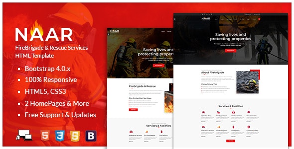 Naar v1.0.4 - Fire Brigade Responsive HTML Template
