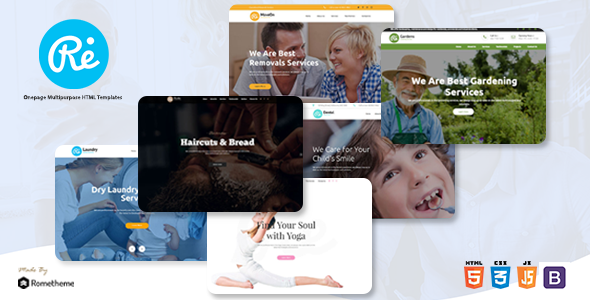 Download RE – Multi-purpose Responsive HTML Templates | Free Nulled Scripts
