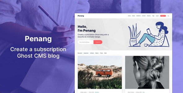 Download Penang v1.1.3 – Membership and Subscription Ghost 3.0 Theme | Free Nulled Scripts