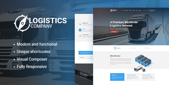 Logistics, Transportation, Warehousing WordPress Theme v1.3
