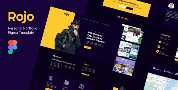 Download Rojo v1.0 – Personal Portfolio Figma Template | Free Nulled Scripts