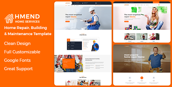 Hmend - Home Maintenance, Repair Service HTML Template