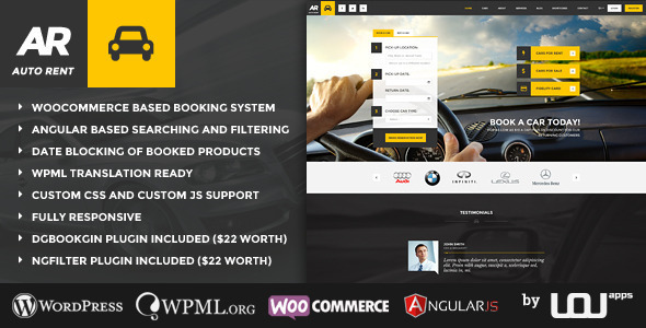 Auto Rent v4.0.2 - Car Rental WordPress Theme