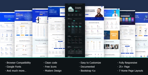 VRocket v1.5.2 - HTML5 Hosting Template