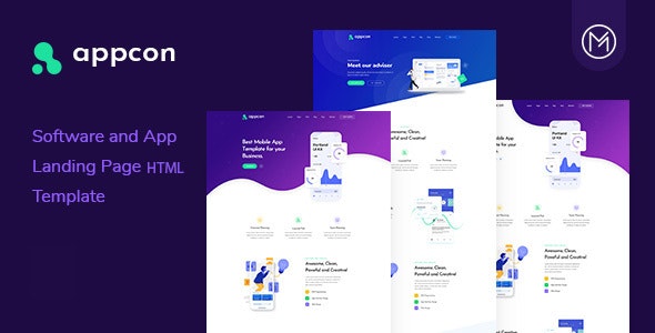 Appcon v1.0 - Software and App Landing Page HTML5 Template