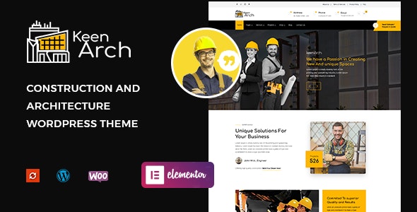 Keenarch v1.0 - Building & Construction WordPress Theme