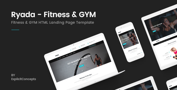 Download Ryada – Fitness & GYM HTML Landing Page Template | Free Nulled Scripts
