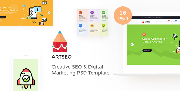 Download ARTSEO v1.0 – Creative Seo & Digital Marketing PSD Template | Free Nulled Scripts