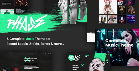 Phase v1.4.0 - A Complete Music WordPress Theme for Record Labels and Artists