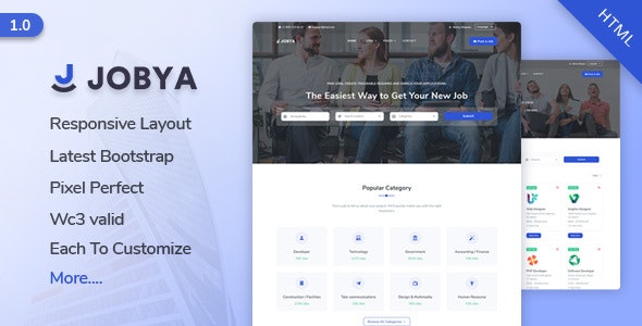 Jobya v1.0 - Job Listing HTML5 Template