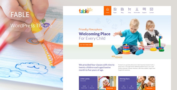 Fable v3.8 - Children Kindergarten WordPress Theme